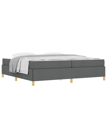 Struttura del letto Grigio scuro 200 x 200 cm Tessuto