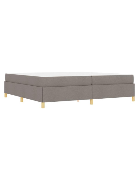 Letto a molle Altro Taupe e bianco 200 x 200 cm Tessuto