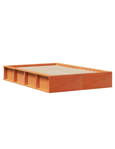 Struttura del letto Marrone cerato 140 x 200 cm Pino massello