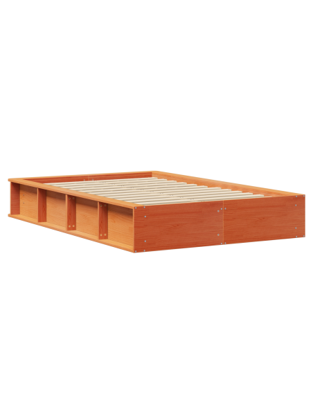 Struttura del letto Marrone cerato 140 x 200 cm Pino massello