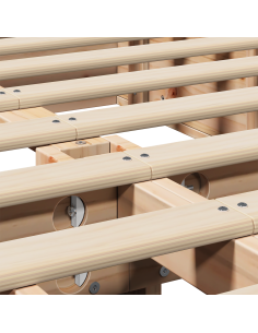 Struttura del letto Marrone 120 x 200 cm Pino massello 2