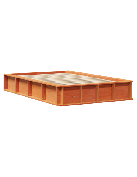 Struttura del letto Cera marrone 120 x 200 cm Legno massello