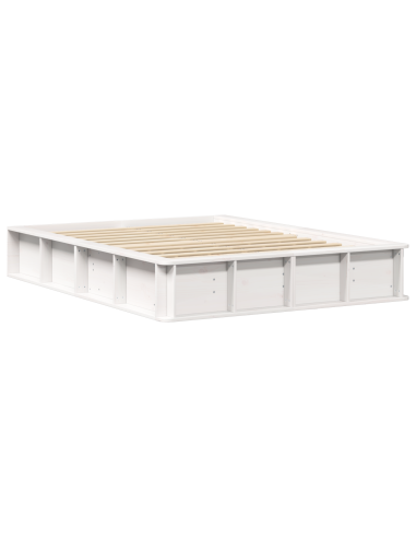 Struttura del letto Bianco 140 x 190 cm Pino massello