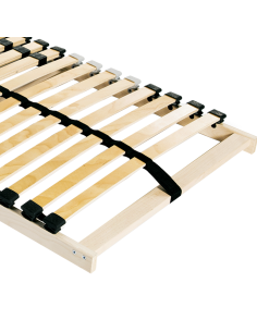 Base a doghe Marrone 100 x 190 cm Legno massello di faggio 2