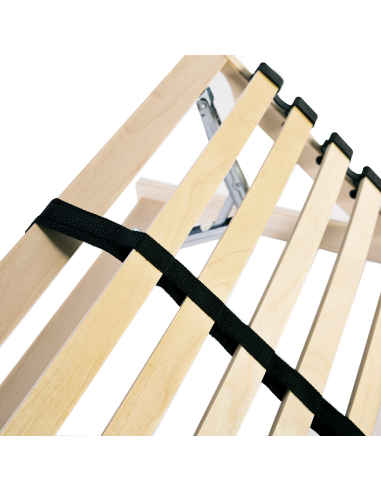 Base a doghe Marrone 80 x 190 cm Legno massello di faggio