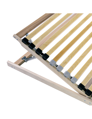 Base a doghe Marrone 120 x 190 cm Legno massello di faggio