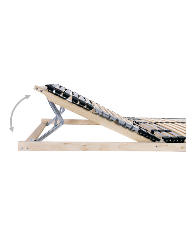 Base a doghe Marrone 70 x 190 cm Legno massello di faggio