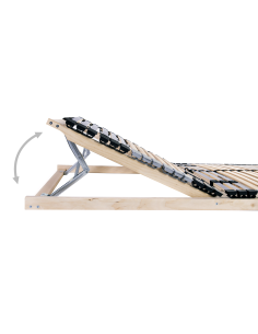 Base a doghe Marrone 100 x 190 cm Legno massello di faggio 2