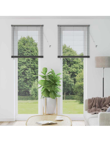 Tendaggi a veneziana Grigio scuro 220 x 80 cm Alluminio