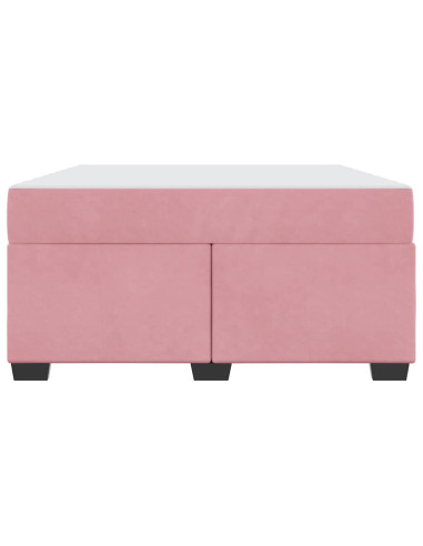 Struttura del letto con materasso Rosa 160 x 200 cm Tessuto