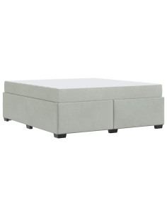 Struttura del letto Grigio chiaro 180 x 200 cm Tessuto 2