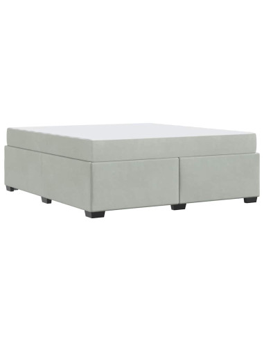 Struttura del letto Grigio chiaro 180 x 200 cm Tessuto