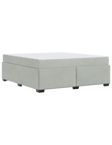 Struttura del letto Grigio chiaro 180 x 200 cm Tessuto