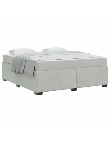 Struttura del letto Grigio chiaro 180 x 200 cm Tessuto