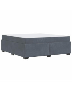 Struttura del letto Grigio scuro 180 x 200 cm Tessuto 2