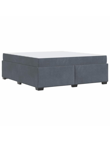 Struttura del letto Grigio scuro 180 x 200 cm Tessuto