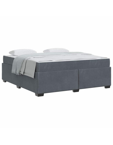 Struttura del letto Grigio scuro 180 x 200 cm Tessuto