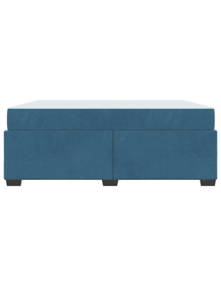Struttura letto con materasso Blu scuro 180 x 200 cm Velluto