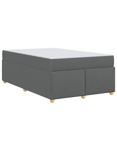 Struttura del letto Grigio scuro 120 x 200 cm Tessuto 2