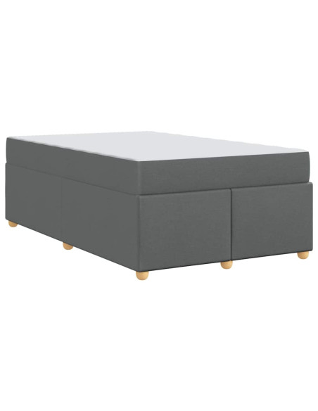 Struttura letto con materasso Grigio scuro 120 x 200 cm Tessuto