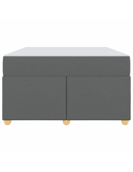 Struttura letto con materasso Grigio scuro 120 x 200 cm Tessuto