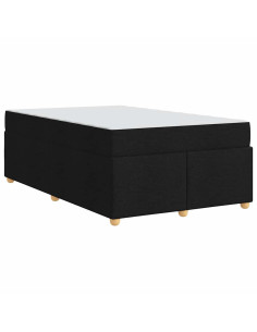 Struttura del letto con materasso Nero 120 x 200 cm Tessuto 2