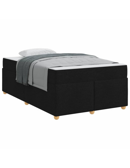 Struttura del letto con materasso Nero 120 x 200 cm Tessuto