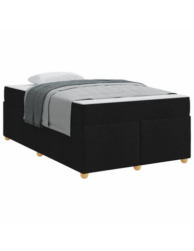 Struttura del letto con materasso Nero 120 x 200 cm Tessuto