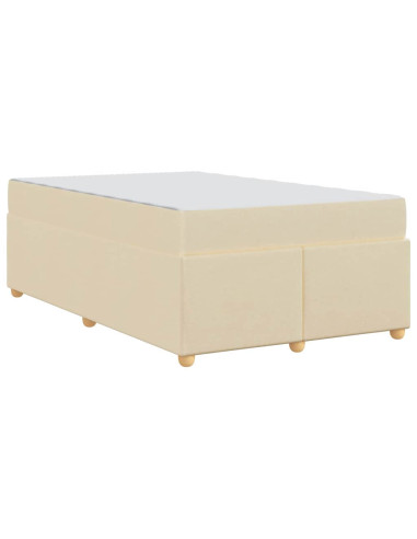 Struttura del letto con materasso Crema 120 x 200 cm Tessuto