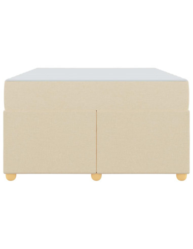 Struttura del letto con materasso Crema 120 x 200 cm Tessuto