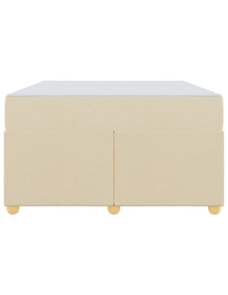 Struttura del letto con materasso Crema 120 x 200 cm Tessuto