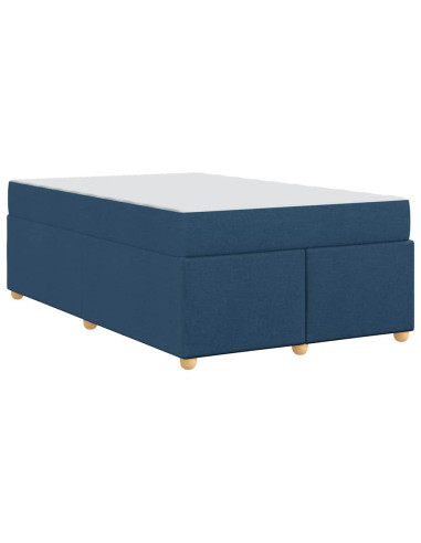 Struttura del letto con materasso Blu 120 x 200 cm Tessuto