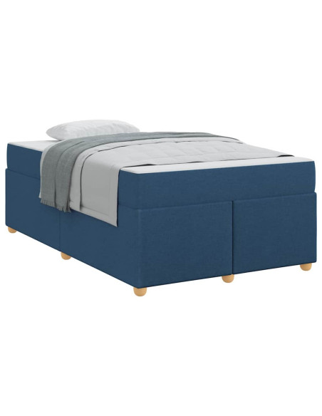 Struttura del letto con materasso Blu 120 x 200 cm Tessuto