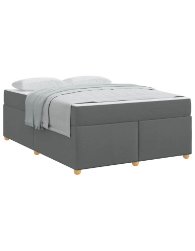 Struttura del letto Grigio scuro 140 x 200 cm Tessuto