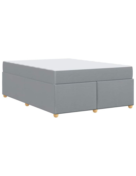 Struttura del letto Grigio chiaro 160 x 200 cm Tessuto