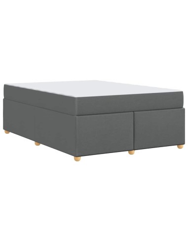Struttura del letto Grigio scuro 160 x 200 cm Tessuto