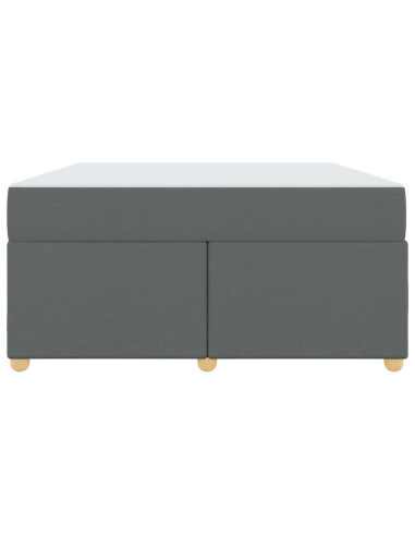 Struttura del letto Grigio scuro 160 x 200 cm Tessuto