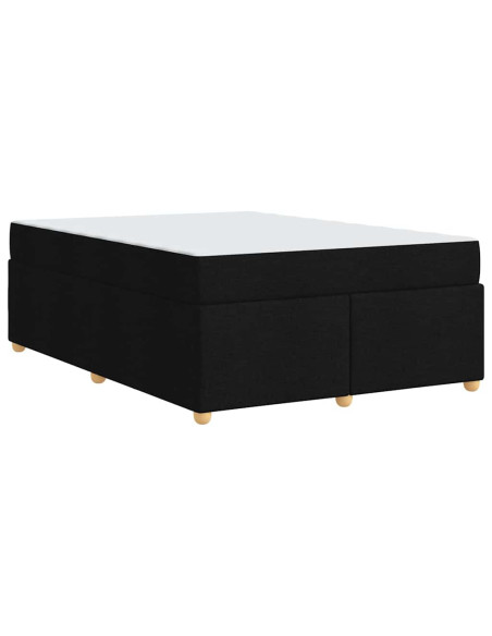 Struttura del letto con materasso Nero 160 x 200 cm Tessuto