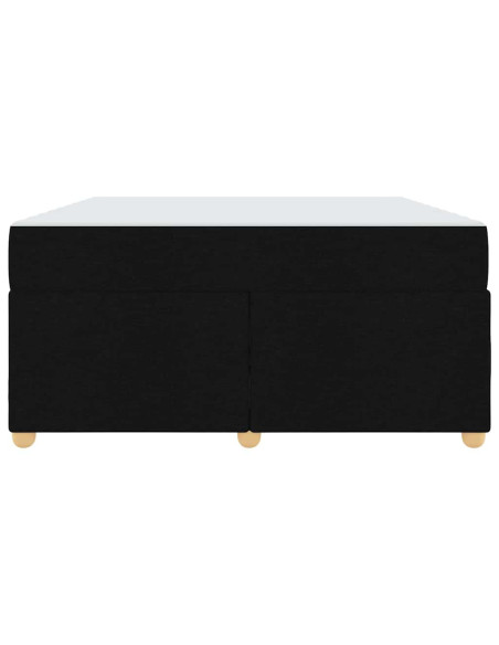 Struttura del letto con materasso Nero 160 x 200 cm Tessuto