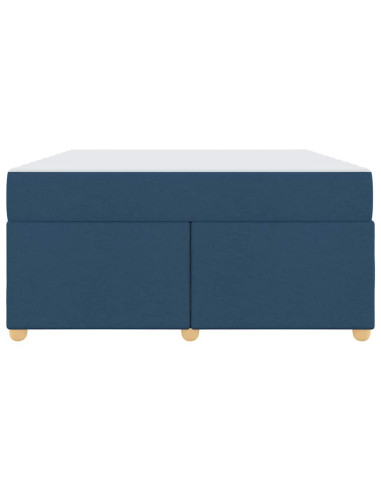 Struttura del letto con materasso Blu 160 x 200 cm Tessuto