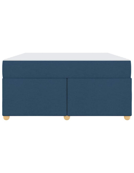 Struttura del letto con materasso Blu 160 x 200 cm Tessuto