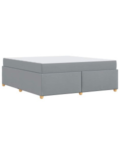 Struttura del letto Grigio chiaro 180 x 200 cm Tessuto 2