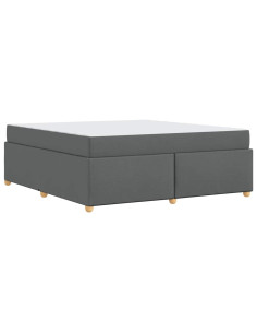 Struttura del letto Grigio scuro 180 x 200 cm Tessuto 2