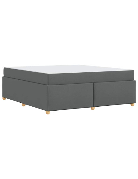 Struttura del letto Grigio scuro 180 x 200 cm Tessuto