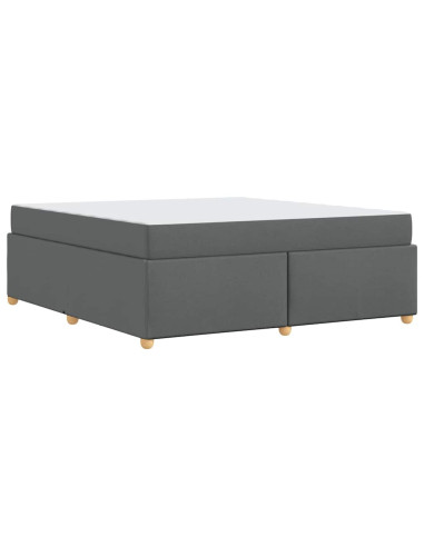 Struttura del letto Grigio scuro 180 x 200 cm Tessuto