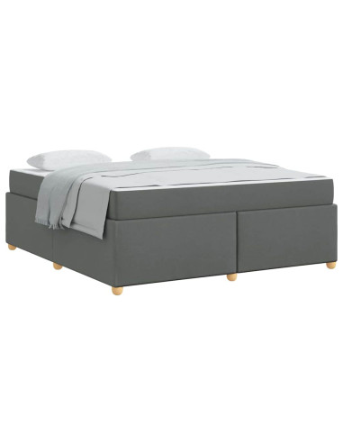 Struttura del letto Grigio scuro 180 x 200 cm Tessuto