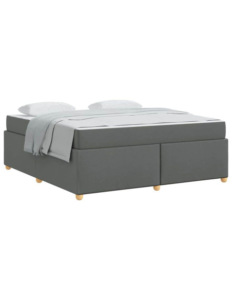 Struttura del letto Grigio scuro 180 x 200 cm Tessuto