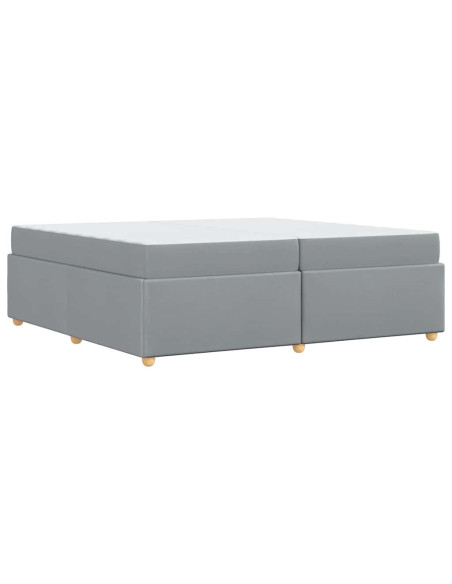 Struttura del letto Grigio chiaro 200 x 200 cm Tessuto