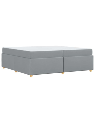 Struttura del letto Grigio chiaro 200 x 200 cm Tessuto