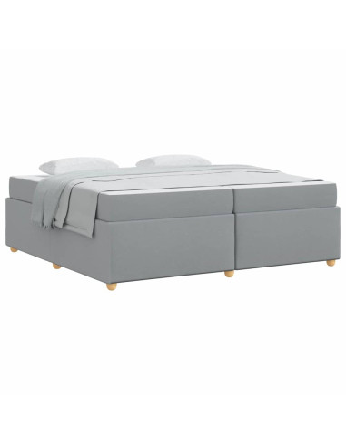 Struttura del letto Grigio chiaro 200 x 200 cm Tessuto